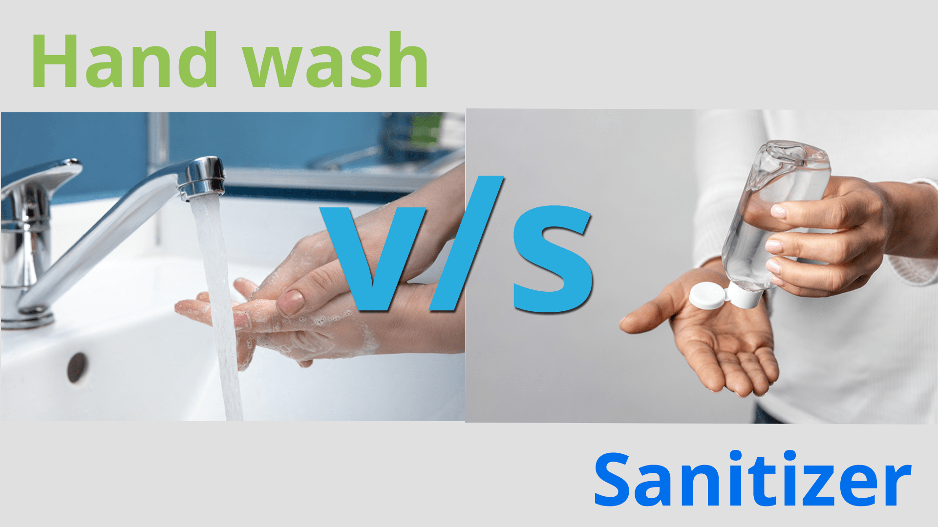Image representing hand wash versus hand sanitizer