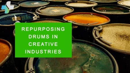 Repurposing 55-gallon drums to reduce environmental impact in creative industries