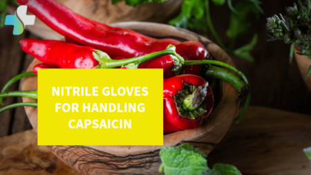 nitrile gloves for capsaicin protection